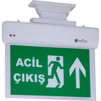 Hzatech Sıva Üstü Acil Yönlendirme Armatürü Beyaz (Yukarı Yön) 