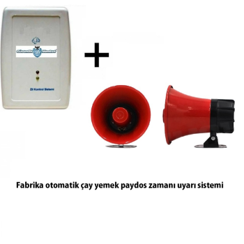 Fabrika ve İş Yeri Mola Zili Seti 1 Adet Melodili Sirenli Set