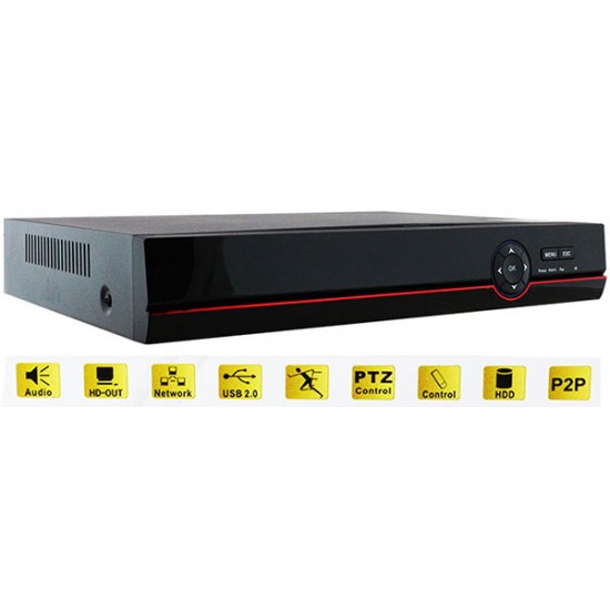 Ezcool EZ-6216AHD 16 Kanal 6 Ses 2 HDD 1080P Destekli Ahd Dvr Kayıt Cihazı