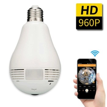 Led Ampul Panoramik Ip Kamera Balik Gozü Bebek Bakici Kamerasi 