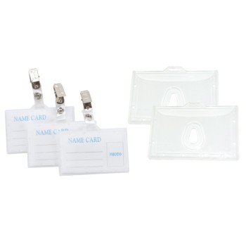 Şeffaf Kart Kabı Yatay Klipsli 