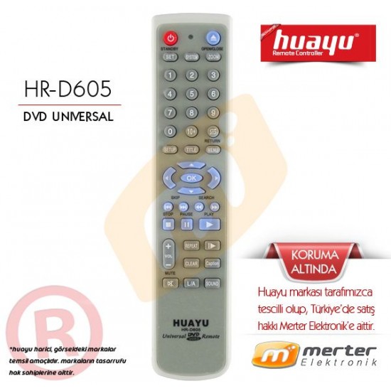 Dvd Universal Akıllı Kumanda Huayu RM-D605