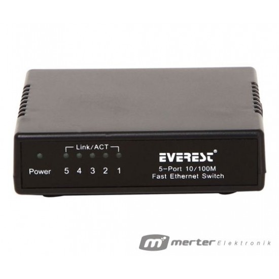 Everest GM-05 5 Port 10-100 Mbps Ethernet Switch