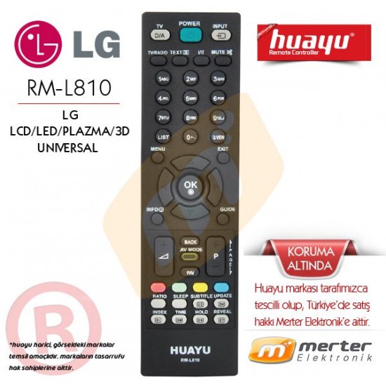 LG Lcd-Led-Plazma Tv Kumandası Huayu RM-L810