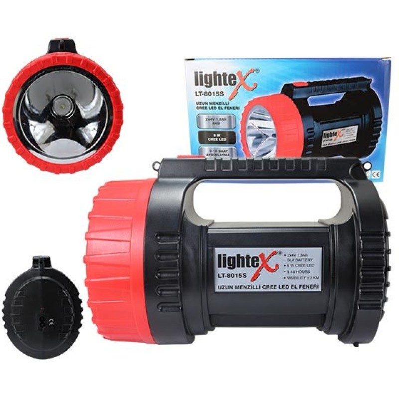 Lightex Lt-8015S 5W Cree Led 2 Kademeli Şarjlı El Feneri fiyat teklifi al