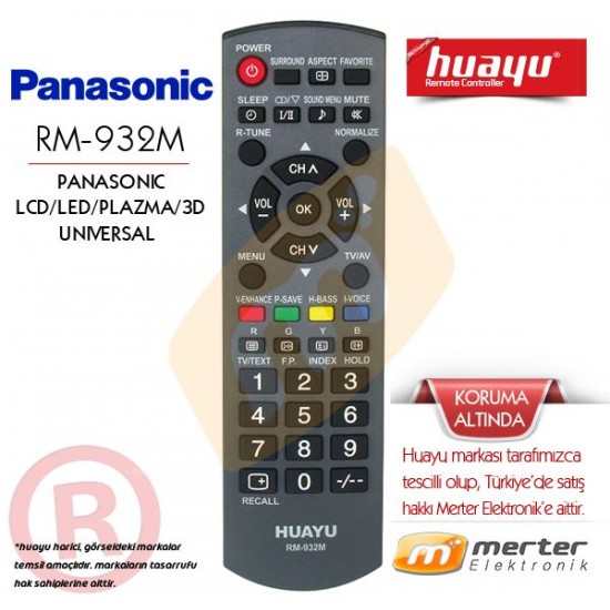 Panasonic Lcd-Led-Plazma Tv Kumandası Huayu RM-932M