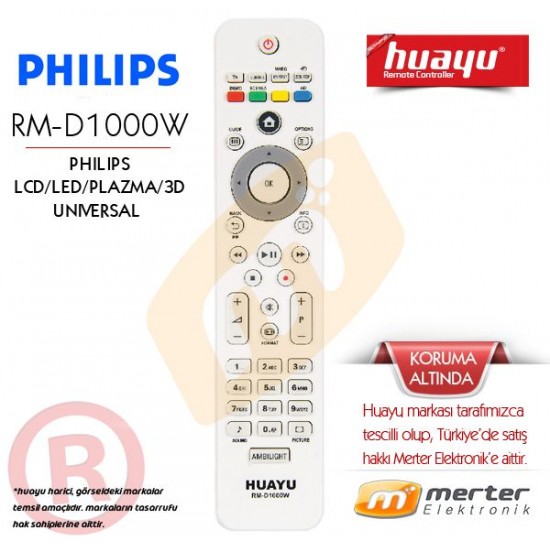Philips Lcd-Led-Plazma Tv Kumandası Huayu RM-D1000W