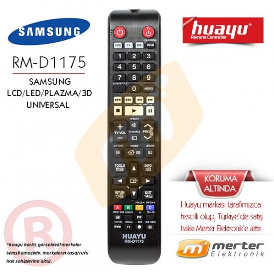 Samsung Lcd-Led-Plazma-3D Tv Kumandası Huayu RM-D1175