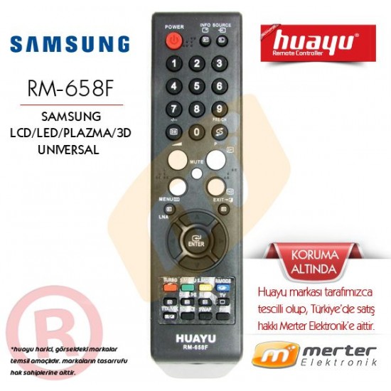 Samsung Lcd-Led-Plazma Tv Kumandası Huayu RM-658F