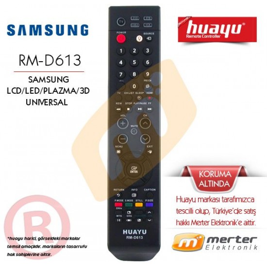 Samsung Lcd-Led-Plazma Tv Kumandası Huayu RM-D613