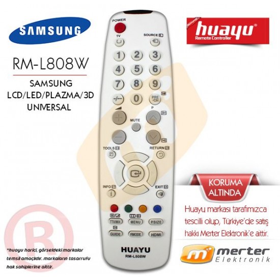 Samsung RM-L808W Lcd-Led-Plazma- Tv Kumandası