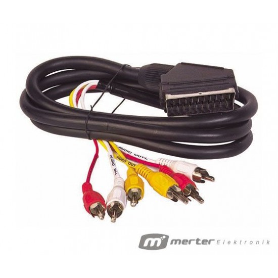 Scart To 6RCA 1.2 M