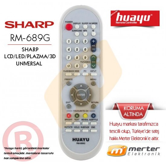 Sharp Lcd-Led-Plazma Tv Kumandası Huayu RM-689G
