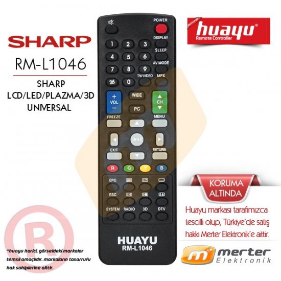 Sharp Lcd-Led-Plazma Tv Kumandası Huayu RM-L1046