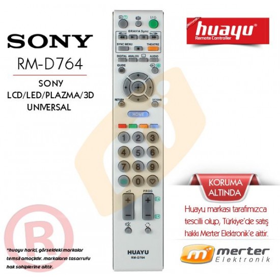 Sony Lcd-Led-Plazma Tv Kumandası Huayu RM-D764