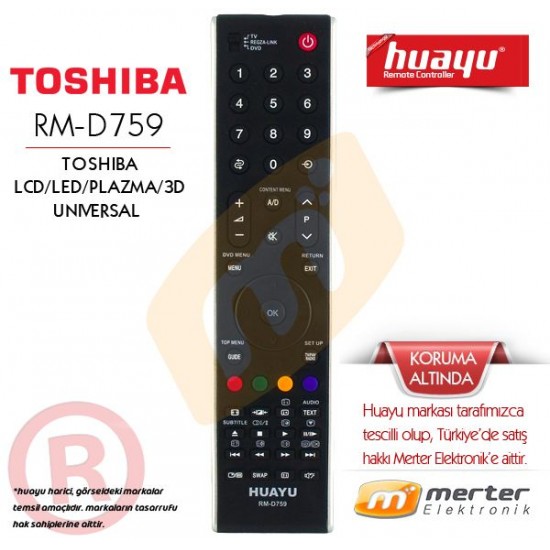 Toshiba Lcd-Led-Plazma Tv Kumandası Huayu RM-D759