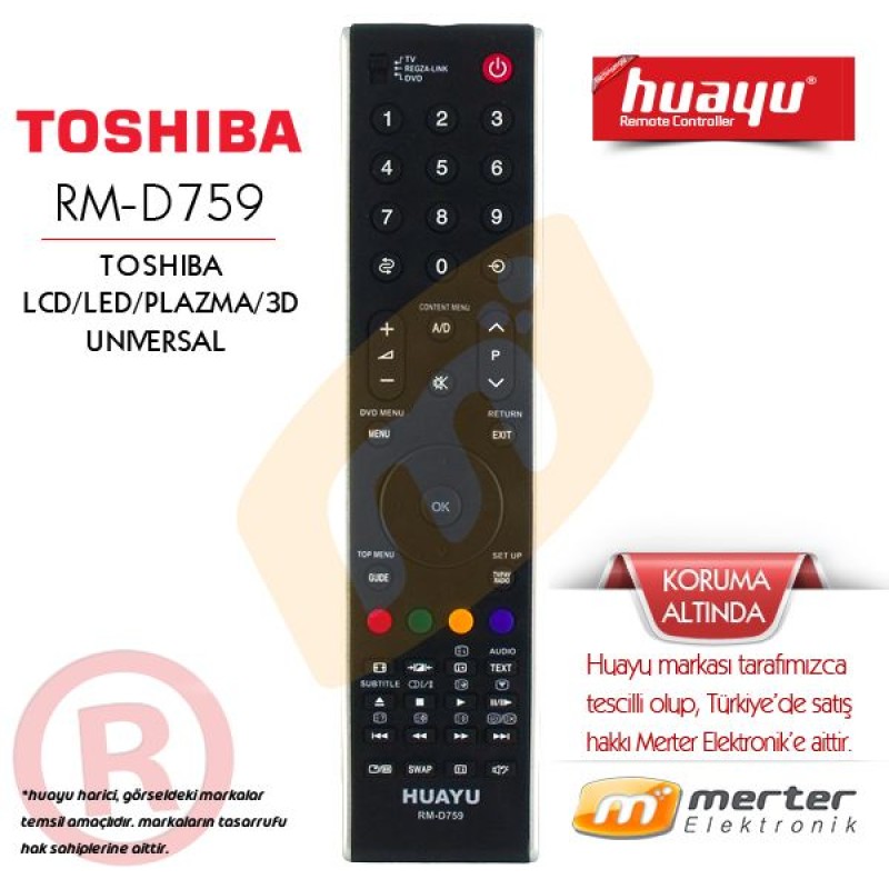 Toshiba Lcd-Led-Plazma Tv Kumandası Huayu Rm-D759 fiyat teklifi al