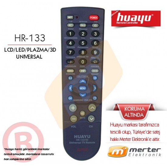 Universal Çok Fonksiyonlu Lcd Kumandası Huayu HR-133