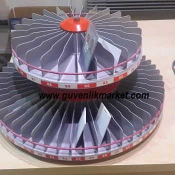 Ziyaretci Kimlik Karti Dolabi 75 Kişilik Donerli Tip 